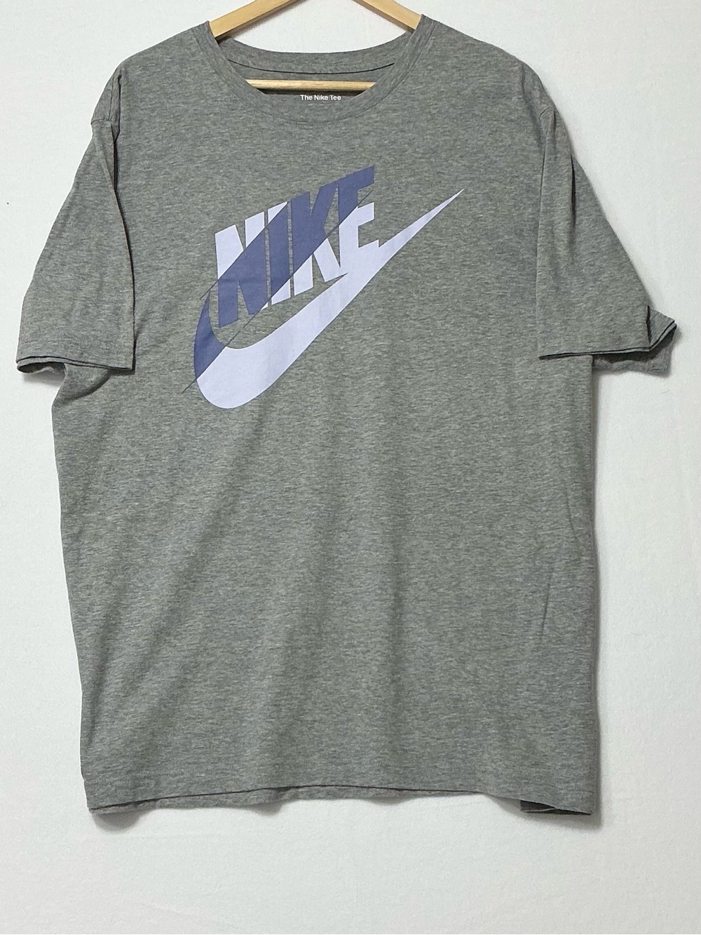 Nike The Nike Tee Heather Grey Big Logo Graphic Tee 2XL